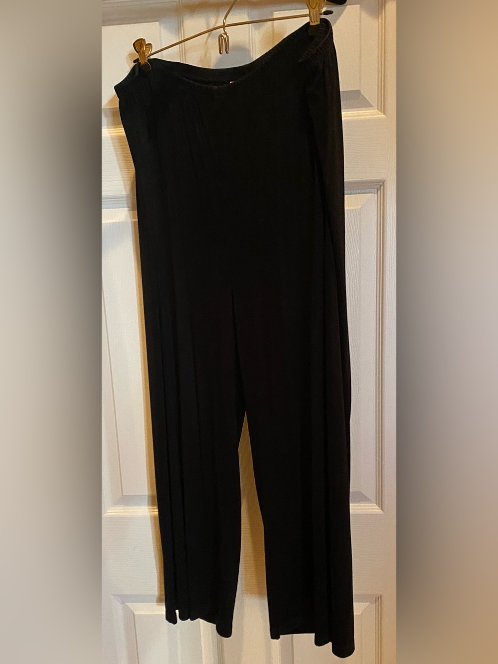 TravelSmith Black Wide-Leg Ankle Pants